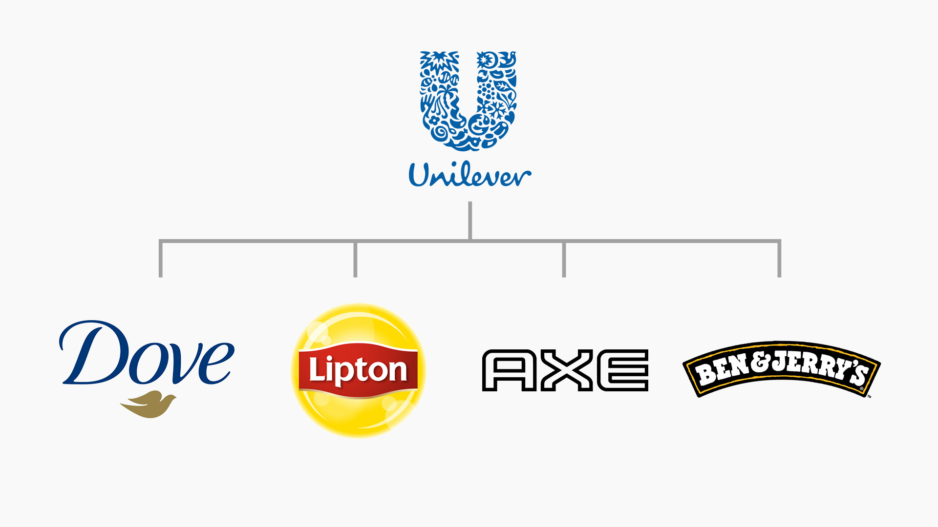 Unilever Brand utilizes house of brands format shown in diagram